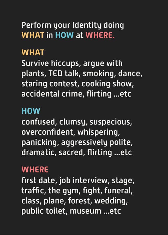 Silly Acts Card back