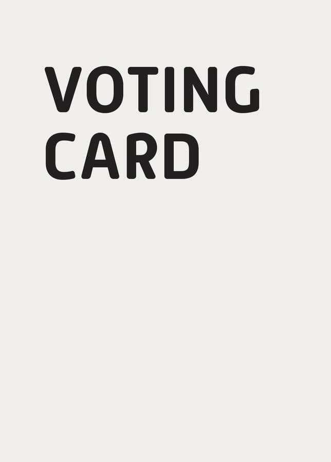 Voting Card front
